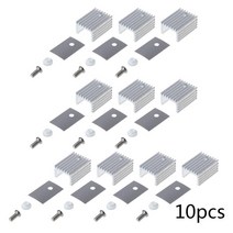 알루미늄 방열판 10 세트220 냉각 라디에이터 트랜지스터 쿨러 PC 컴퓨터 용 실리콘 패드