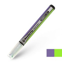 일본 KOKUYO 비틀 팁 듀얼 컬러 형광펜 마커 펜 크리 에이 티브 편지지 학생 PM-L303, 03 Violet Green