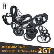 2GT 고무 폐쇄 루프 타이밍 벨트 폭 6mm 길이 1474 1500 1512 1520 1600 2500 3600mm GT2 구동 컨베이어 톱니, [11] 2GT-2270, [03] Belt Width 6mm 10pcs