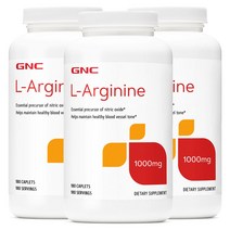 GNC L Arginine 1000mg 180정x 3개 엘아르기닌, 1개