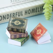 diy 집만들기 세트 미니어쳐 3/4/6 개/대 1/12 인형 집 빈티지 미니어처 책 모델 노트북 가구 장식, 07 4pcs