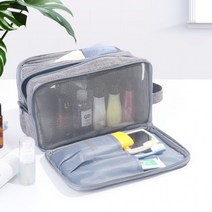 워시백 수건 치약 휴대용 의류 세면도구 파우치 칫솔, 색상_퍼플