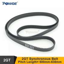 벨트 기계 타이밍 호환 POWGE 600 606 610 616 618 630 2GT W=6/9 Teeth=300/302/305/308/309/315 GT2 폐쇄 루프 동기 3D 6, 9mm, 606-2GT (303 Teeth), 1pc