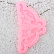 밀랍왁스 천연밀랍왁스 야화 바로크 스크롤 릴리프 실리콘 플라워 테두리 몰드 컵케익 토퍼 퐁당 케이크 장, 한개옵션0