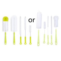 좁은 입 아기 병 파이프 세척 스포츠 물병 유리 튜브 클리너를위한 5 pcs 긴 손잡이 청소 브러시 ​​세트