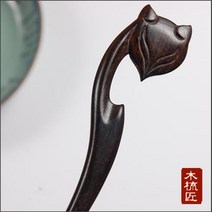 목소장 수공예 흑단나무 비녀 뒤꽂이 전통비녀 올림머리