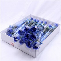 한송이 졸업식 비누 꽃다발 비누꽃 조화꽃, 블루30p