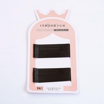 블랙 실삔 앞머리핀 옆머리핀 단발머리핀 24p