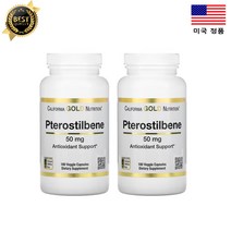 1+1 캘리포니아골드 뉴트리션 pterostilbene 프테로스틸벤 50mg 베지 캡슐 180정, 1개, 기본