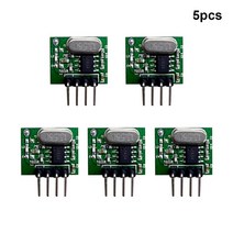 QIACHIP RF 송신기 및 수신기 Superheterodyne ASK 433 Mhz 모듈 Arduino Uno 무선 DIY 키트용 안테나 포함, 한개옵션1, 07 5pcs