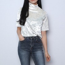 팅커벨 벨벳 반팔 반목티