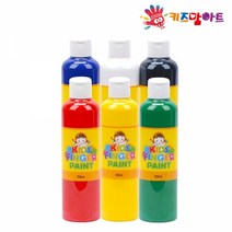 Plpo3 키즈맘아트 미술놀이 핑거페인트 250ml x 6색 (A세트), 본상품