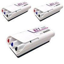 라인플러스 보드마카 지우개 BXT, 레드+블루+블랙, 16세트