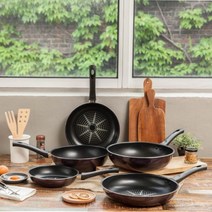 홈셰프 포가드 다이아몬드 후라이팬 세트 5p, 후라이팬 20cm + 26cm + 28cm + 궁중팬 26cm + 28cm