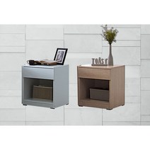 하포스 간편수납가능 침대협탁, 월넛