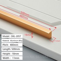 검은 황금 현대 찬장 주방 하드웨어 옷장 옷장 pull t 바 알루미늄 합금 캐비닛 서랍 손잡이 상자 핸들, 골드 480