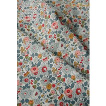 145x50cm 회색 파란색 작은 꽃 얇은면 재봉 포플린 원단 여름 드레스 셔츠 의류 천 만들기