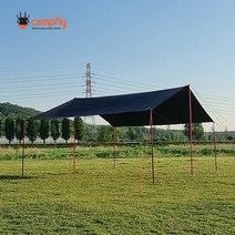 블랙쿨타프 블랙코팅타프 중형스킨420X350(스킨+가방) / 감성캠핑 / 중형렉타타프, 중형(스킨+가방)420X350