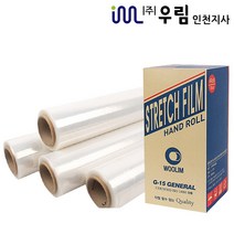 우림인천지사 스트레치필름 G-15(350Mx4롤) 공업용랩 산업용랩 파레트 포장용랩, G15-스트레치필름(350Mx4개)1개