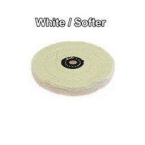 양모휠 양모패드 1 조각 면 린트 미러 폴리싱 휠 쥬얼리 버핑 휠, 하얀, 5인치 125mm