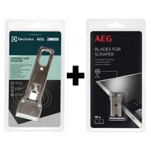AEG 인덕션 유리 세라믹 스크레퍼 본품 + 교체 블레이드 10p