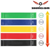 주닉스 요가 필라테스 저항 탄성밴드 헬스 스쿼트 밴드, 레드