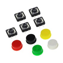 YST-1103T CTT-1103T 택트푸쉬버튼스위치+뚜껑 캡, 택트스위치 + 흰색 캡