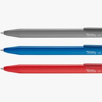 회사 직원 교육용 수업 필기 삼각 유성 볼펜 1.0mm, 색상, 흑색(520331)