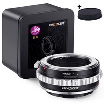 K&F Concept NIK(G)-L 니콘 G 렌즈-라이카 L 바디 어댑터 - 뒤캡포함 - Nikon G lens on Leica L camera adapter, 1개