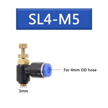 sl 4 6 8 10 12mm 빠른 연결 공압 피팅 m5quot 18quot 14quot 38quot 12 공기 속도 조절 밸브 스로틀 밸브