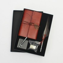 루아 퀼 깃털 만년필+노트 세트(그레이) 다이어리 졸업선물 고급, 옵션_없는__상품, 옵션_없는__상품