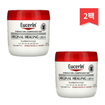 Eucerin 오리지널 힐링 크림 악건성 손상된 피부용 무향 454g(16oz), 2개