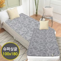 빨아쓰는 워셔블 침대용 전기요 무자계 안심 전기매트 슈퍼싱글 눈꽃 GRAY, 단품