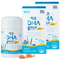 함소아 키즈 DHA 플러스D 비타민, 2개, 60개입