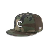 시카고 컵스 뉴에라 우드랜드 카모 MLB 베이직 컬렉션 59FIFTY 핏 모자