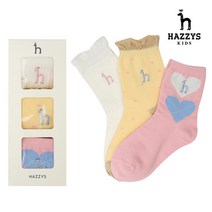 [헤지스키즈] HTY60UD50M 아동 3PACK 여아 양말 세트 봄 선물 딜