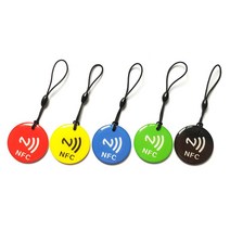NFC 휴대폰용 방수 태그 라벨 에폭시 카드 RFID 144 바이트 13.56MHz 35mm Ntag213, 01=빨간