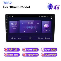 카플레이 안드로이드 매립형 매립 네비게이션 무선 장착 qled 6g 128g 5g wifi carplay android 10 car radio 멀티미디어 플레이어 gps for, 협력사, 7862 6g 128g 10