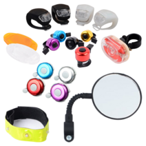 자전거 전동 킥보드 안전용품 미니 벨 미니 라이트 후레쉬 전조등 후사경 후면등 반사판 등 모음 / 자전거 동호회 라이딩, 미니벨 1P