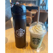 2020 스타벅스 보온병 써모스텀블러 원터치 보온보냉 텀블러, 블랙 로켓 500ml