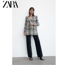 ZARA 자라 체크 스트럭처 블레이저 자켓
