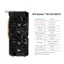 XFX Radeon RX550 RX560 RX470 RX480 RX570 RX580 RX590 2GB 4GB 8GB 게임 그래픽 데스크탑 컴퓨터 비디오 카드 GPU, 08 RX470 8GB 2Fan