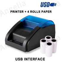 PDA 피디에이 스캐너 5MM 데스크탑 POS US 블루투스 열 영수증 프린터 판매 상점 지원 윈도우 안드로이드, 03 4  paper_01 EU 플러그
