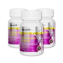 마그네슘정 400MG 부족 영양제 여성 남자 청소년 어린이 키즈 마그네슘 보충제 고함량 마그네시움 마그네숨 캐나다 X 90정 3통