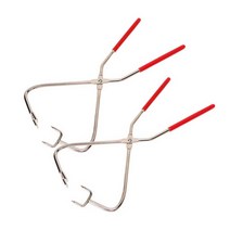 도자기 집게 뚝배기 가마 전기가마 분말소분기 가정용소형 가마 흙 토련기 점토 공구 2개 침동 붉은 손잡이 스테인리스강 청결 안정 고정 공예 조각 구리