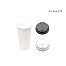 이어돔피에스피 13온스 종이컵 1000개 + 뚜껑 1000개 set, 블랙