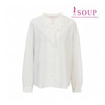 숲 SOUP 핀턱 레이스 포인트 블라우스(SW9LSC3)
