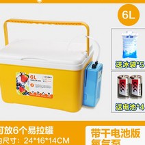 산소공급 소형 활새우 입상자 산미끼상자 르기 작은낚시통 밑밥통, T02-6L노란색 띠다 배터리 산소펌프