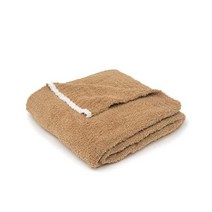 맨발의 꿈 콘트라스트 트림 던지기 담요 45 x 60 카멜화이트