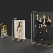 포토테이블 아크릴 탁상 디자인액자 결혼 가족사진 진열전시, 탁상액자 로즈골드 중